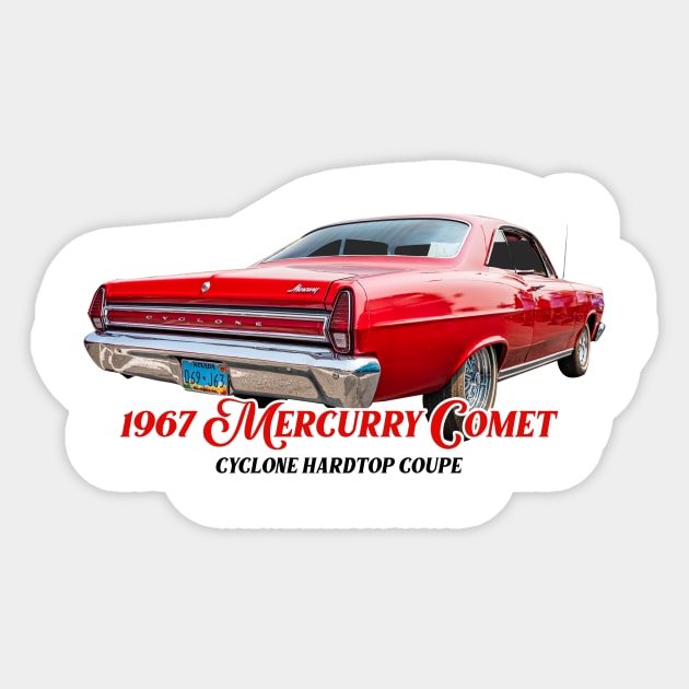 1967 Mercury Comet Cyclone Hardtop Coupe Sticker by Gestalt Imagery
